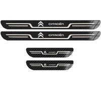 BAOYBS 4 Pièces Protection Seuil de Porte Voiture pour Citroen C1 C2 C3/C3 Aircross/Picasso/XR/C4 Cactus/Jumpy, Voiture Acier Inoxydable Seuil Porte Plaques Bande pédale Bienvenue