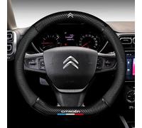 BAOYBS Couvre Volant Voiture pour Citroen C1, C2, C3, C4, C5, Berlingo, C-Elysee, Picasso, Aircross, Respirante et Souple antidérapante Protecteur de Volant Pratique et Esthétique Accessoires Auto