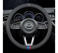 BAOYBS Couvre Volant Voiture pour Mazda MX5 Typ ND AB Bj. 09/2015 -, Respirante et Souple antidérapante Protecteur de Volant Pratique et Esthétique Accessoires Auto,Black-2