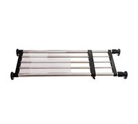 BAOYOUNI Étagère de Placard Telescopique en Métal Etagere de Rangement Réglable sans Perçage Organiseurs de Armoire Separateur Stockage Rack pour Cuisine, Salle de Bain, Chambre 50-80cm, Noir