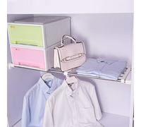 BAOYOUNI Étagère Extensible de Placard, Séparateur D'armoire DIY Organisateur Etagere Amovible pour Armoire, Cuisine, Salle de Bain, Chambre, Bibliothèque, Ajustable Longueur 84-117,5CM, Largeur 25CM