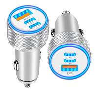 BAOYUANDA Lot de 2 chargeurs de voiture USB C à charge rapide, 67 W tout en métal, adaptateur allume-cigare double port, chargeur de voiture USB C pour iPhone 15 Pro Max, iPhone 14 13, Galaxy S24/23,