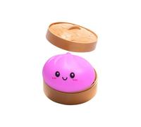 Baozi Squishy Anti-Stress Kawaii, Jouet Sensoriel Dumpling Squishy Souple 8,5x5,5cm - Objet de Relaxation Moelleux pour Enfants et Adultes, Cadeau Original Anniversaire et Fête