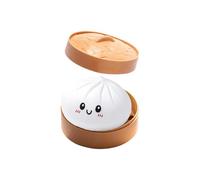 Baozi Squishy Anti-Stress Kawaii, Jouet Sensoriel Dumpling Squishy Souple 8,5x5,5cm - Objet de Relaxation Moelleux pour Enfants et Adultes, Cadeau Original Anniversaire et Fête