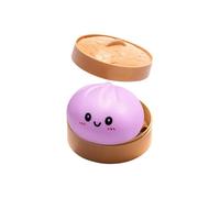 Baozi Squishy Anti-Stress Kawaii, Jouet Sensoriel Dumpling Squishy Souple 8,5x5,5cm - Objet de Relaxation Moelleux pour Enfants et Adultes, Cadeau Original Anniversaire et Fête