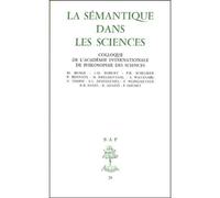 Bap n26 - la semantique dans les sciences Colloque organisé par Académie internationale de philosophie des sciences, 30 aout-3 sept. 1974 - Collectif - Beauchesne - broché - Etude
