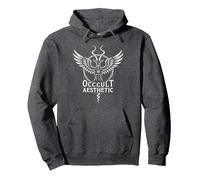 Baphomet Art Mystique chèvre ailée esthétique Occulte Sweat à Capuche, Unisexe pour Adultes, Chiné Foncé, S