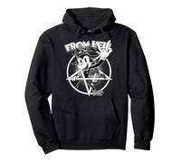 Baphomet Cornes de Diable rétro de Dessin animé 666% de l'enfer Sweat à Capuche
