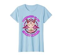 Baphomet is My Spirit Animal I Cute Satanic Goat T-Shirt, Femme, Bleu Céleste, S