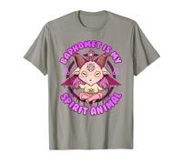 Baphomet is My Spirit Animal I Cute Satanic Goat T-Shirt, Homme, Ardoise, XXL
