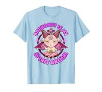Baphomet is My Spirit Animal I Cute Satanic Goat T-Shirt, Homme, Bleu Céleste, XL