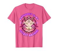Baphomet is My Spirit Animal I Cute Satanic Goat T-Shirt, Homme, Rose Chiné, S