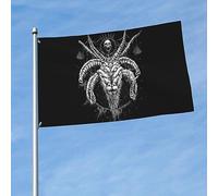 Baphomet, Le Bouc Satanique Drapeau De Festival Imprimé Drapeaux De Jardin Résistant Bannière 90X150Cm Pour Vacances Dortoirs Toutes Les Saisons