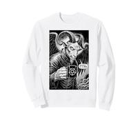 Baphomet Occulte Gothique Chèvre Satanique Drôle Monday is A Sin Sweatshirt