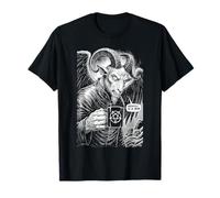 Baphomet Occulte Gothique Chèvre Satanique Drôle Monday is A Sin T-Shirt