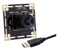 BAPPRJJ 1080P Full HD IMX323 Faible éclairage 0,01Lux CMOS H.264 AEC AEB AGC CCTV Carte PCB Module de caméra de données USB avec Microphone(2.8-12mm(Manual),3m Cable)