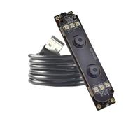BAPPRJJ 1920X1080 2MP Full HD Double Objectif USB caméra Module 1080P focale Fixe avec LED IR Objectif 68 degrés Reconnaissance faciale AI