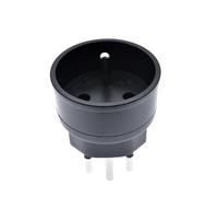 BAPPRJJ Adaptateur de voyage 3 broches 10 A 250 V, prise électrique UE vers Suisse(Black)