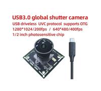 BAPPRJJ Caméra Industrielle à obturateur Global USB3.0, Module de caméra HD 1,3 MP, Capture Mobile à Grande Vitesse de 400 IPS sans Conduite.(118 Degrees)