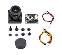 BAPPRJJ Caméra Mini1/3 CMOS 1500TVL B19 FPV, Objectif 2.1mm, Puissance 5V-30V PAL/NTSC avec OSD Interne réglable for Drone de Course RC FPV(Bundle 1)