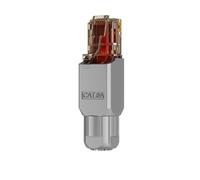 BAPPRJJ Connecteur RJ45 sans outil, sans sertissage, prise modulaire UTP 1000 Mbps CAT6/CAT6A for câble Ethernet Lan solide toronné(CAT6A Grey)