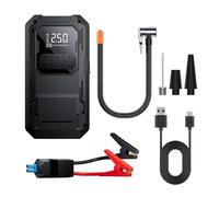 BAPPRJJ Démarreur de Voiture 4 en 1 avec compresseur d'air, Appareil de suralimentation de Batterie de Voiture, Pompe à air 150 PSI, Banque d'alimentation Portable, gonfleur de pneus
