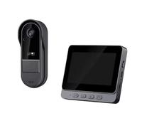 BAPPRJJ Interphone Sonnette HD Vision Nocturne 4.3in écran LPs Étanche Visuel Sonnette Caméra Sécurité Maison Vidéo par Bell(IP65 Waterproof)