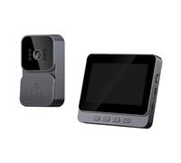 BAPPRJJ Interphone Sonnette HD Vision Nocturne 4.3in écran LPs Étanche Visuel Sonnette Caméra Sécurité Maison Vidéo par Bell(Not Waterproof)