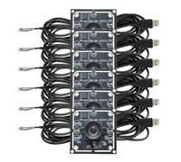 BAPPRJJ Module de caméra 100 degrés, 3 pièces, 1MP OV9732 1280x720, Pilote USB Gratuit, Mise au Point Manuelle, avec câble de 2 mètres, WinXP/7/8/10(6Pcs 2 Meter)