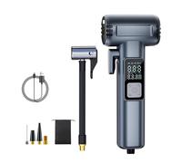 BAPPRJJ Pompe à air 6 en 1 for pneus de Voiture avec lumière LED, gonfleur de pneus de véhicule, compresseur d'air, Outil d'évacuation avec Marteau de sécurité et Coupe-Ceinture de sécurité(ST-5530)