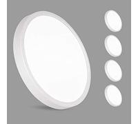Bapro 4 * 20W Plafonnier Luminaire, Plafonniers LED Plafonnier Salle De Bains, 6000K Blanc Froid Ø 170mm Plafonnier Intérieur Encastré, Plafonniers Ronds Montage pour Chambre Salle à Manger Cuisine