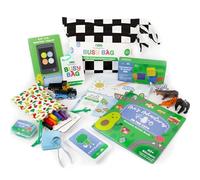 BapronBaby Feeding Littles Busy Bag (motif damier noir) - Kit d'activités de voyage pour tout-petits, kit d'activités de restaurant pour jeu indépendant et familial, à partir de 3 ans