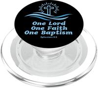 Baptême chrétien, Eph.4:5 One Lord Faith Baptism PopSockets PopGrip pour MagSafe