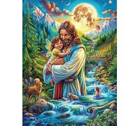 Baptême de Jésus 300 Pièces Puzzle Adolescent en Carton Anti-Déchirure Contes de fées Animaux Sauvages fantastiques Difficulté Moyenne Activité Éducative Passe-Temps Petit Prix Pas Cher Premium 300