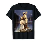Baptême de Jésus-Christ John Baptiste Carl Bloch 1888 Peinture T-Shirt Graphique avec Valeur