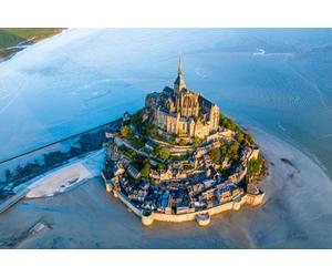 Baptême en hélicoptère au Mont-Saint-Michel
