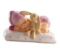 BÂPTEME FILLE AVEC PELUCHE Rose Fuchsia