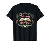 Baptême Fille Foi chrétienne église baptisée célébration T-Shirt Graphique avec Valeur