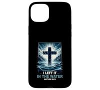 Baptême I Left It in The Water Matthew 28 19 Croix Religieuse Coque pour iPhone 15 Plus