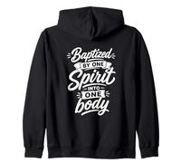 Baptisé par Un Seul Esprit dans Un Seul Corps chrétien Sweat à Capuche