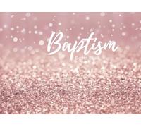 Baptism Guest Book: PinkMessage Book | Keepsake | 100 Pages With Pattern Border | Use At Christenings, Naming Ceremony, Baby Dedications | 8.25” X 6” Small | Soft Back Cover