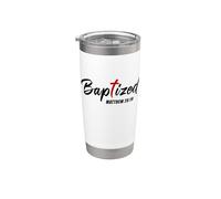 Baptized - Christian Faith Water Baptism Graphic Design Gobelet isotherme en acier inoxydable double paroi