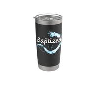 Baptized - Christian Faith Water Baptism Graphic Design Gobelet isotherme en acier inoxydable double paroi