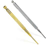 BAQI Lot de 2 outils de massage de réflexologie faciale, stylo d'acupuncture rétractable, sonde à ressort à double tête pour oreilles et corps