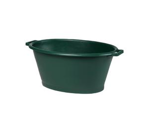 Baquet oval, 50 litres, plastique, vert