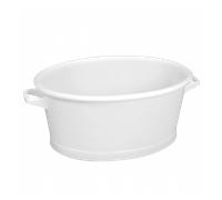 Baquet ovale fond renforcé 60 L - blanc