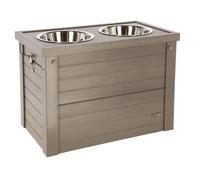 Bar à alimentation pour chien Kerbl Eco - gris/marron - 2x1,2 L