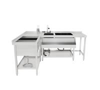 Bar à Cocktails Modulaire avec Bac de Glace