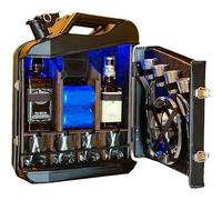 Bar à whisky portable, mini-bar à boissons personnalisé, bar à whisky en forme de jerrican, grande capacité de 20 L et structure robuste, design élégant et raffiné, idéal comme cadeau pour vos proches