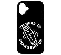 Bar Alcohol I'm Here to Shake it Up Funny Citation Bartender Coque pour iPhone 16 Plus